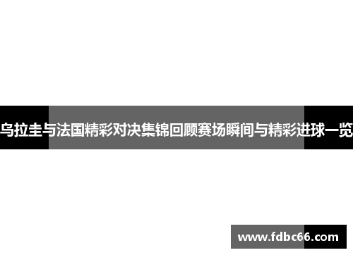 乌拉圭与法国精彩对决集锦回顾赛场瞬间与精彩进球一览